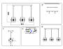 TR3652/3 GD/SM золото/дымчатый E27/3 max 40W 820*180*700